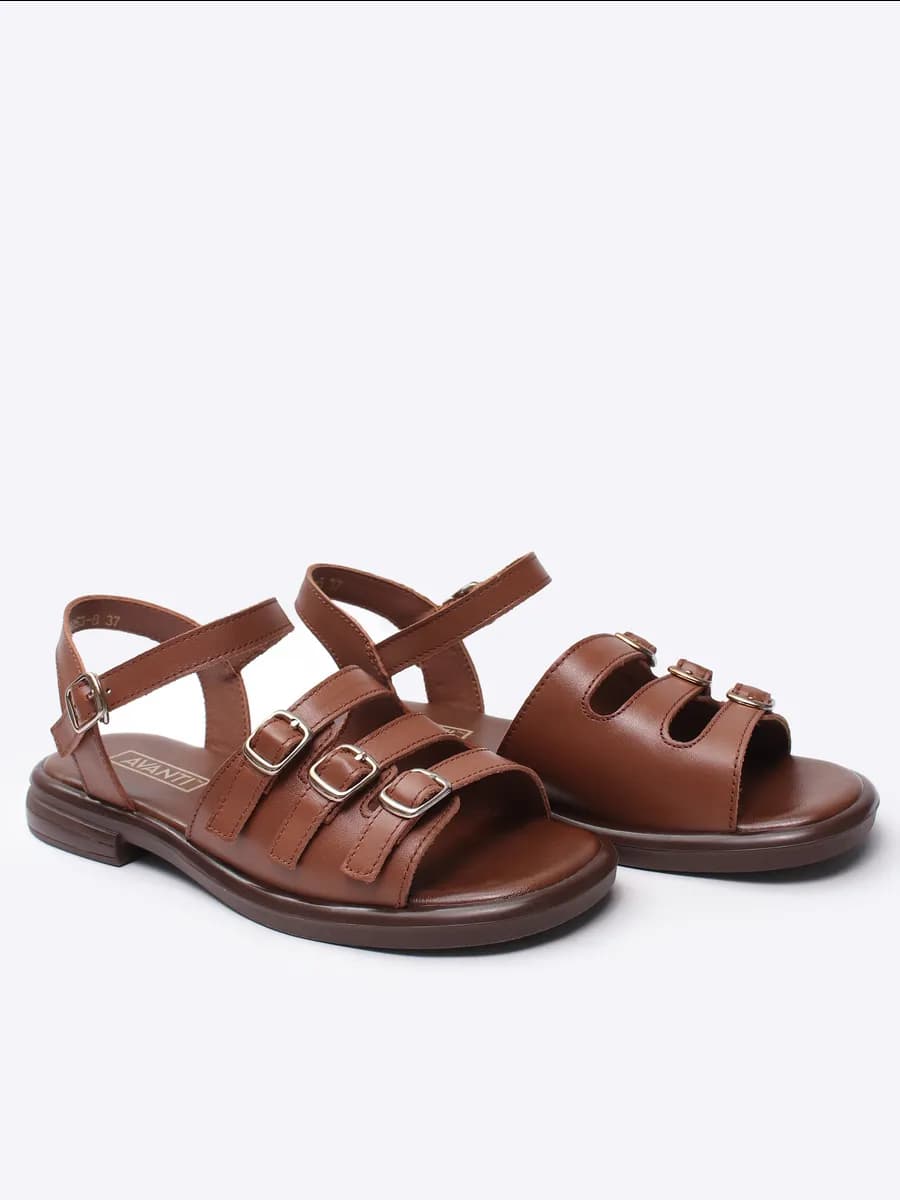 Сандалии из натуральной кожи с ремешками