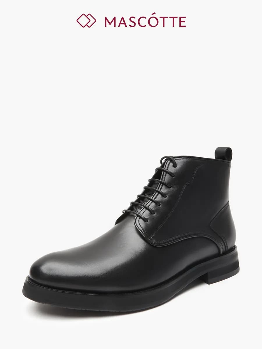 Ботинки демисезонные натуральная кожа черные