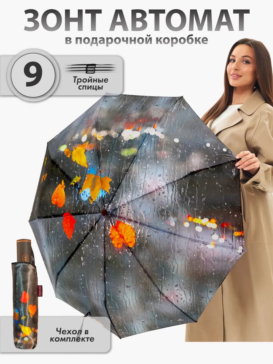 Зонт автомат антиветер складной