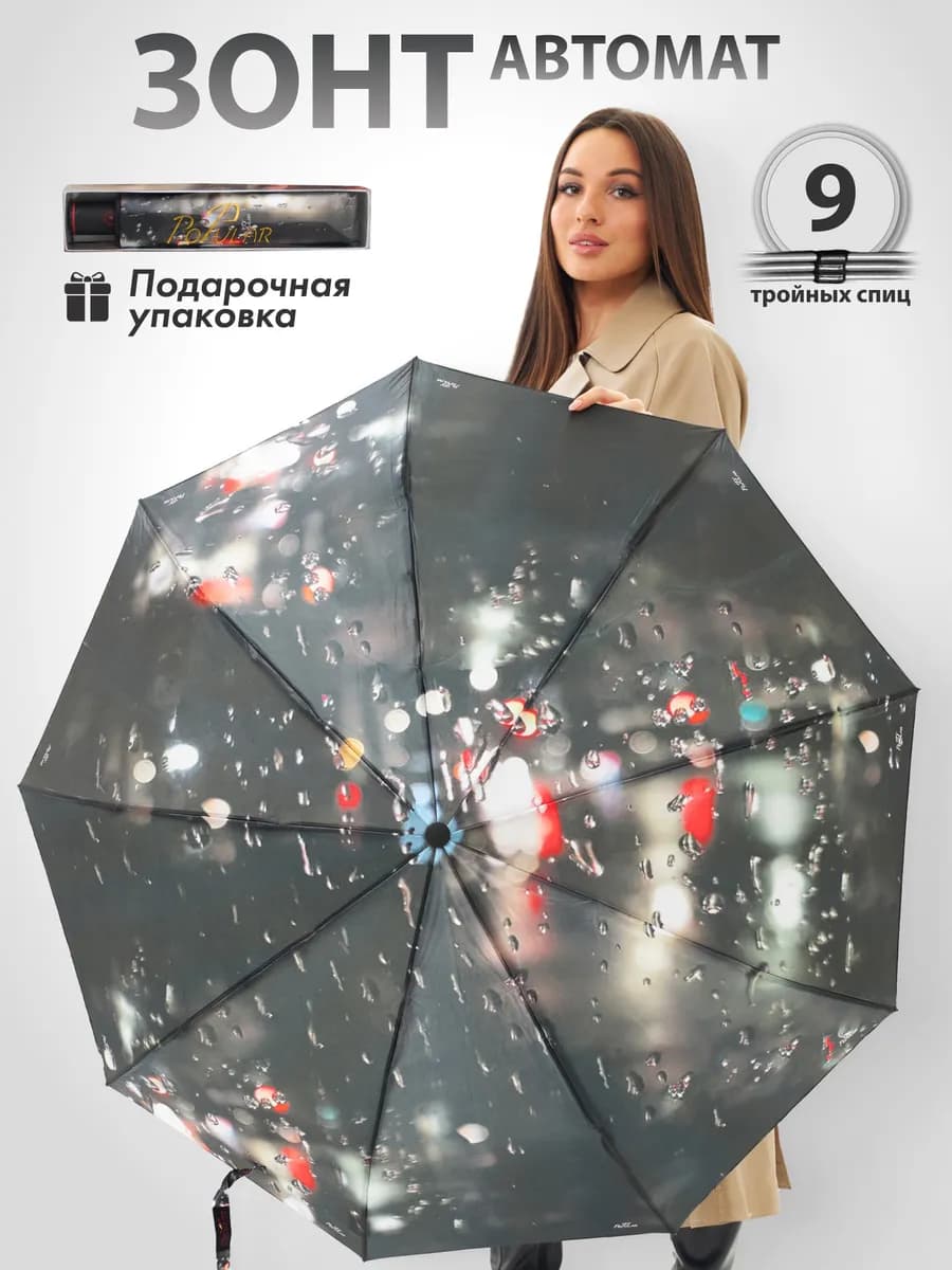 Зонт автомат антиветер складной