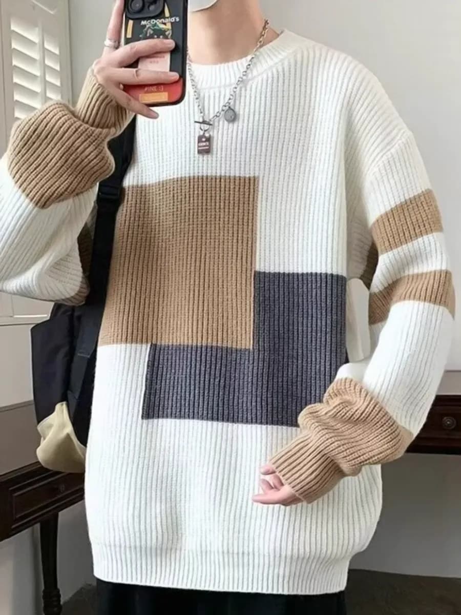 Джемпер вязаный оверсайз - фото 1