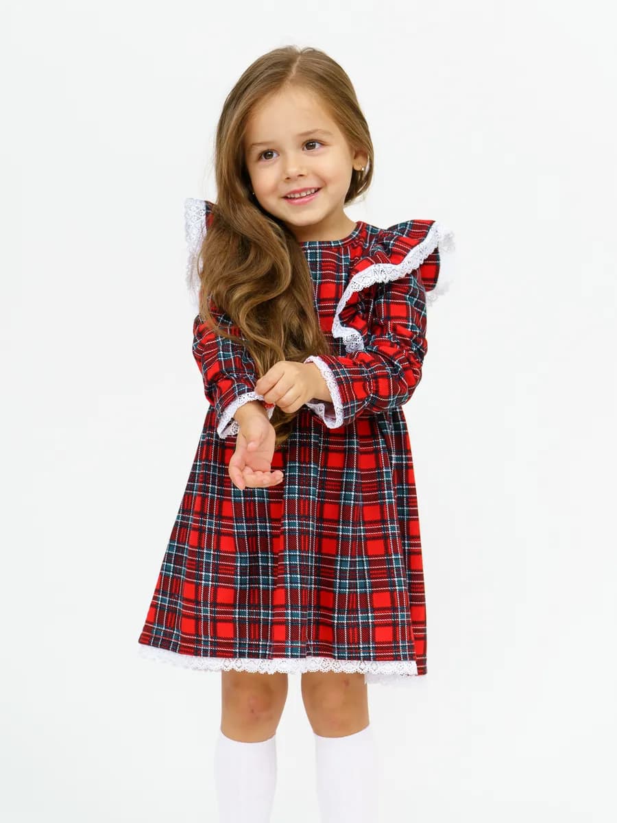Платье для девочки в клетку