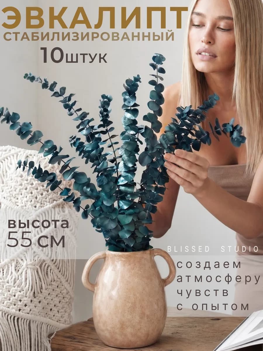 Эвкалипт стабилизированный натуральный сухоцветы для декора