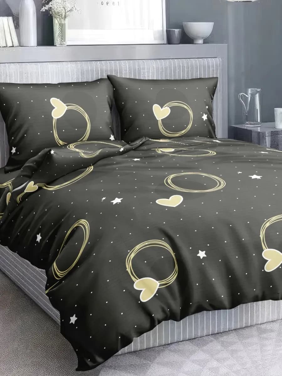 Постельное белье 1.5 спальное на молнии, наволочка 50х70 1шт