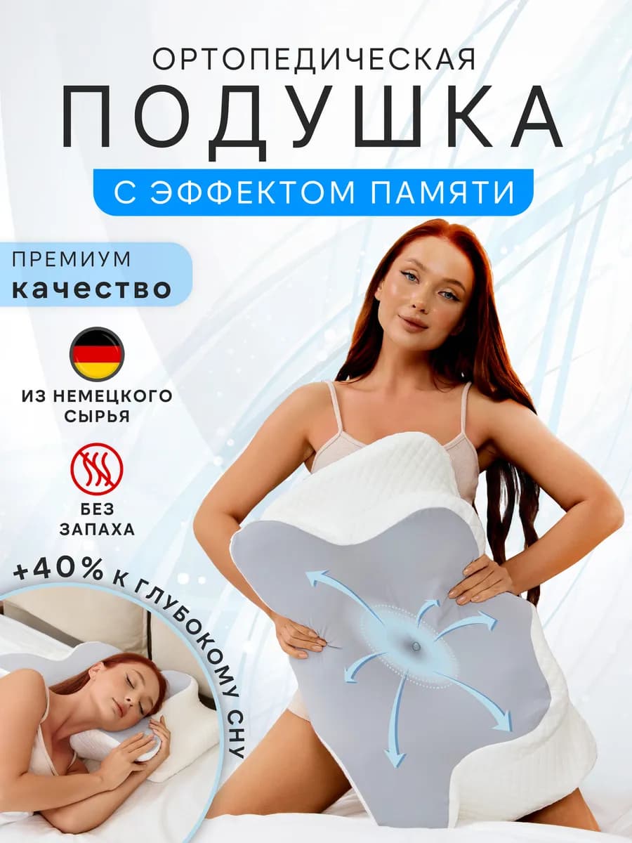 Ортопедическая подушка с эффектом памяти