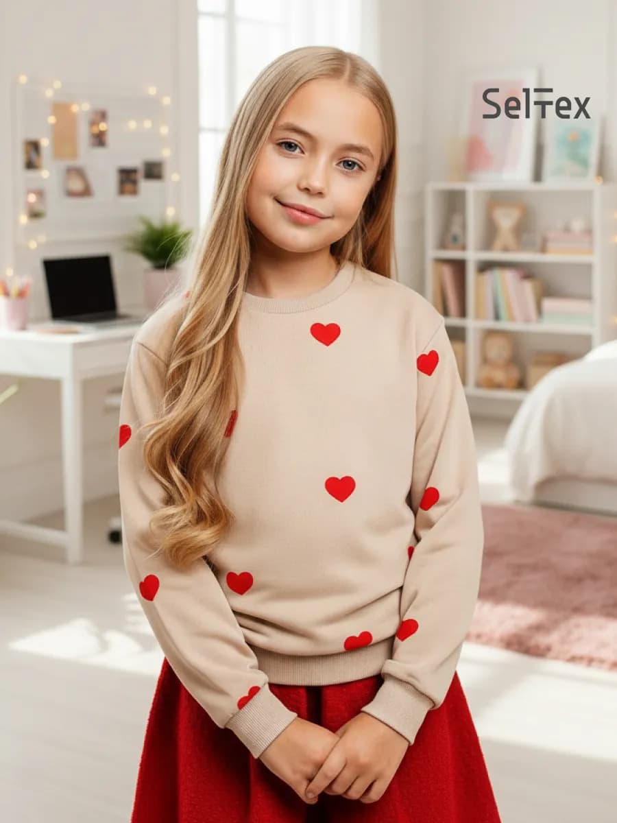 Свитшот для девочки кофта нарядная в школу - фото 1