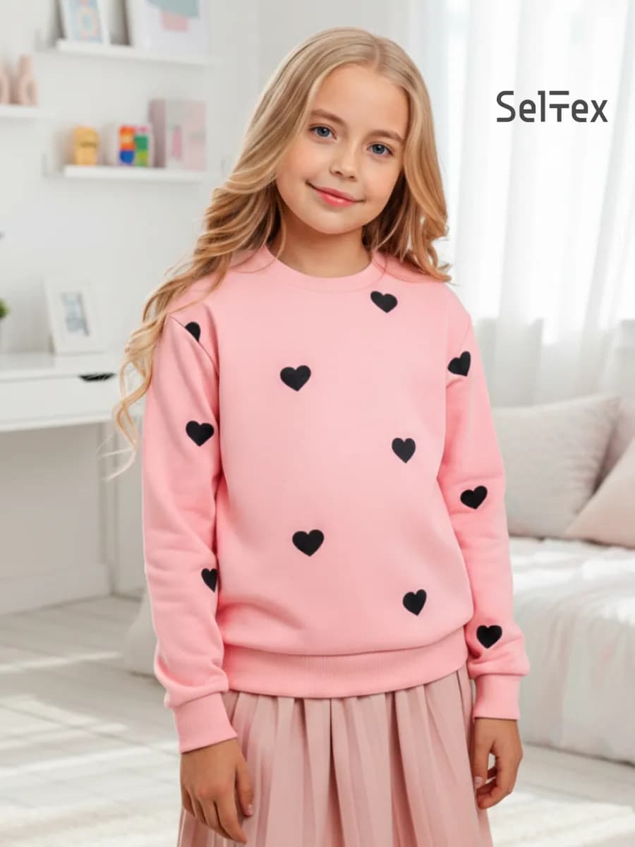 Свитшот для девочки с принтом кофта нарядная