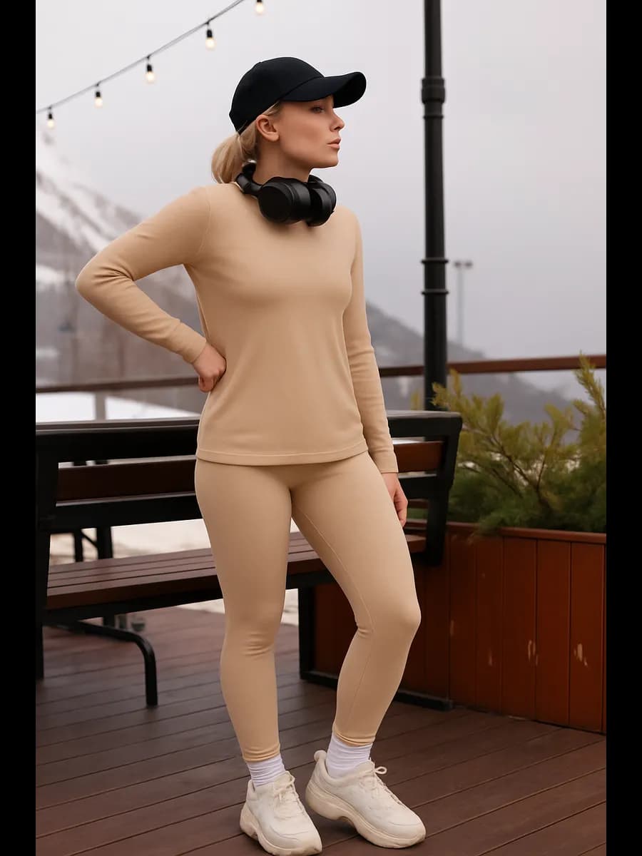 Термокомплект спортивный лонгслив и леггинсы