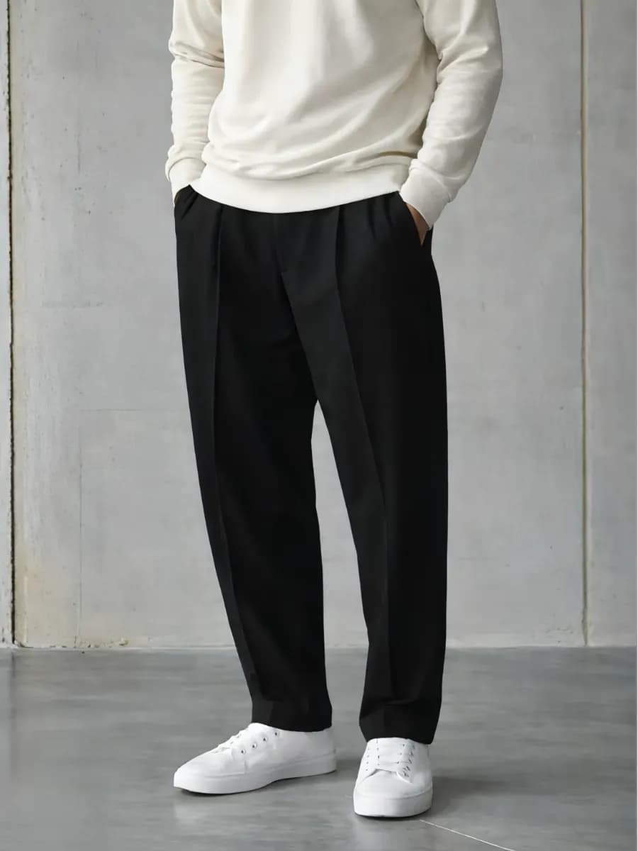 Брюки классические широкие бананы со стрелками