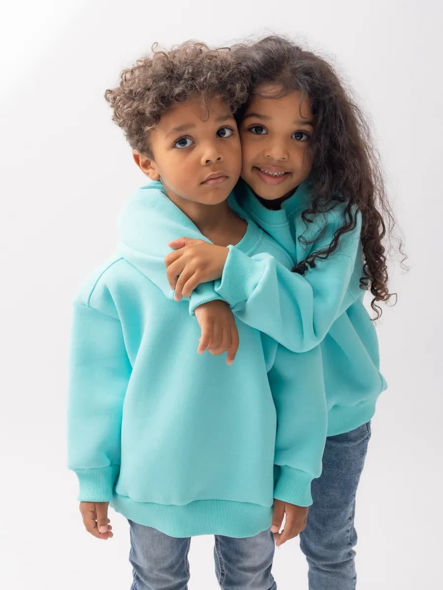 Свитшот теплый с начесом оверсайз - фото 1