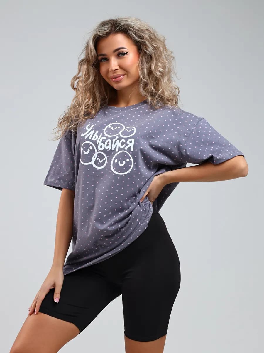 футболка ОВЕРСАЙЗ хлопковая удлиненная