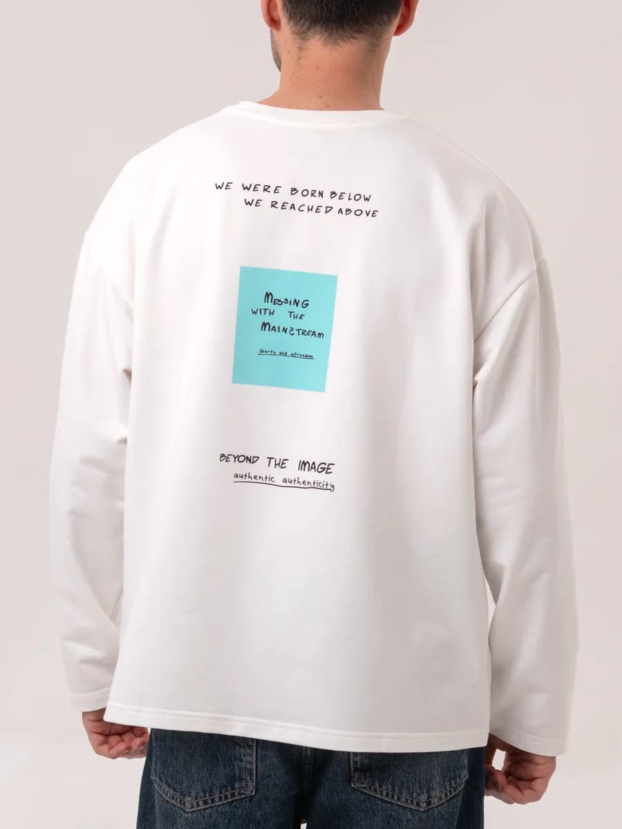 Лонгслив оверсайз с принтом спортивный