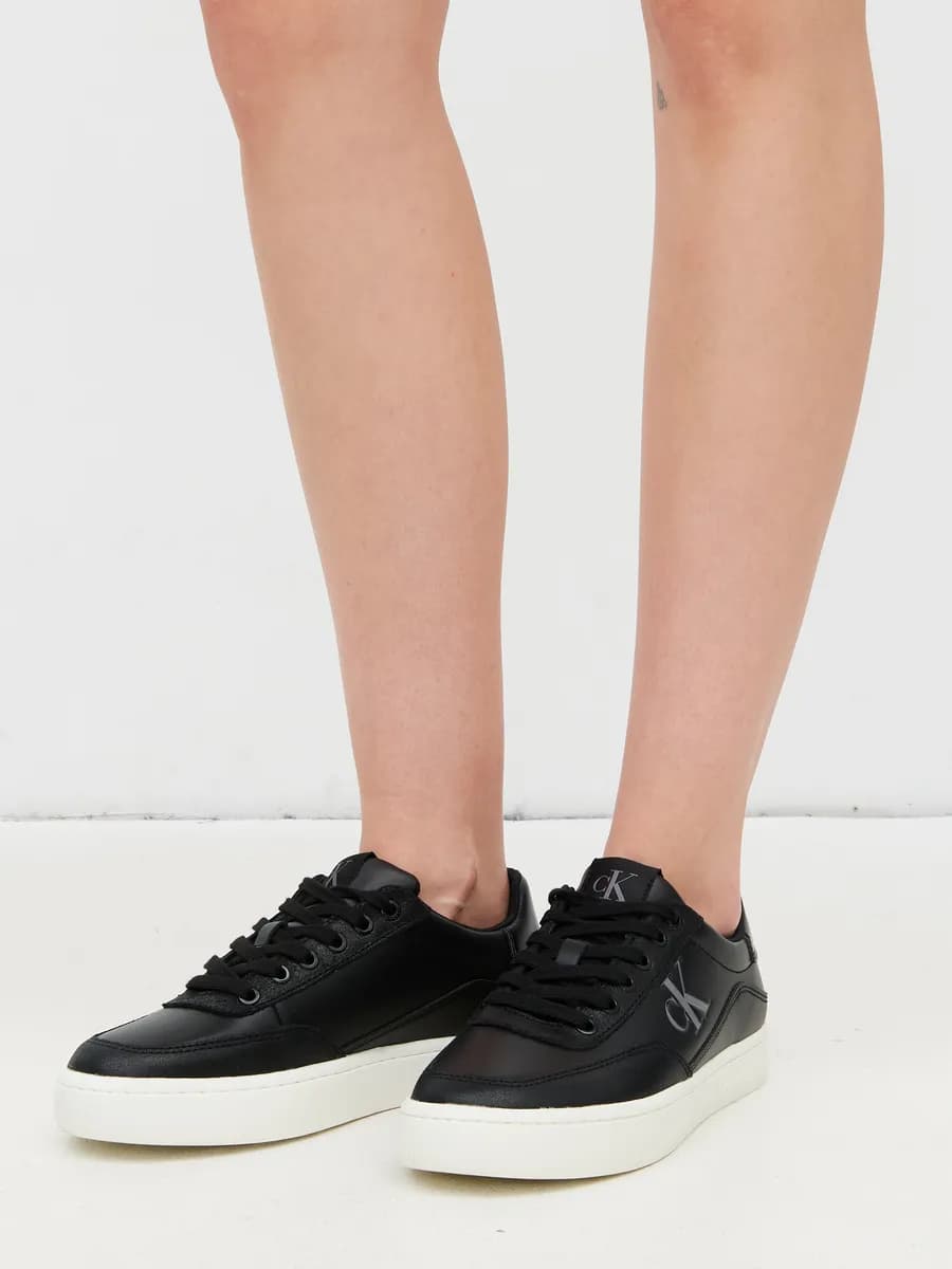 Кеды из натуральной кожи на шнуровке - фото 1