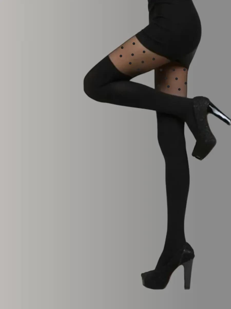 Колготки чулки женские в горошек