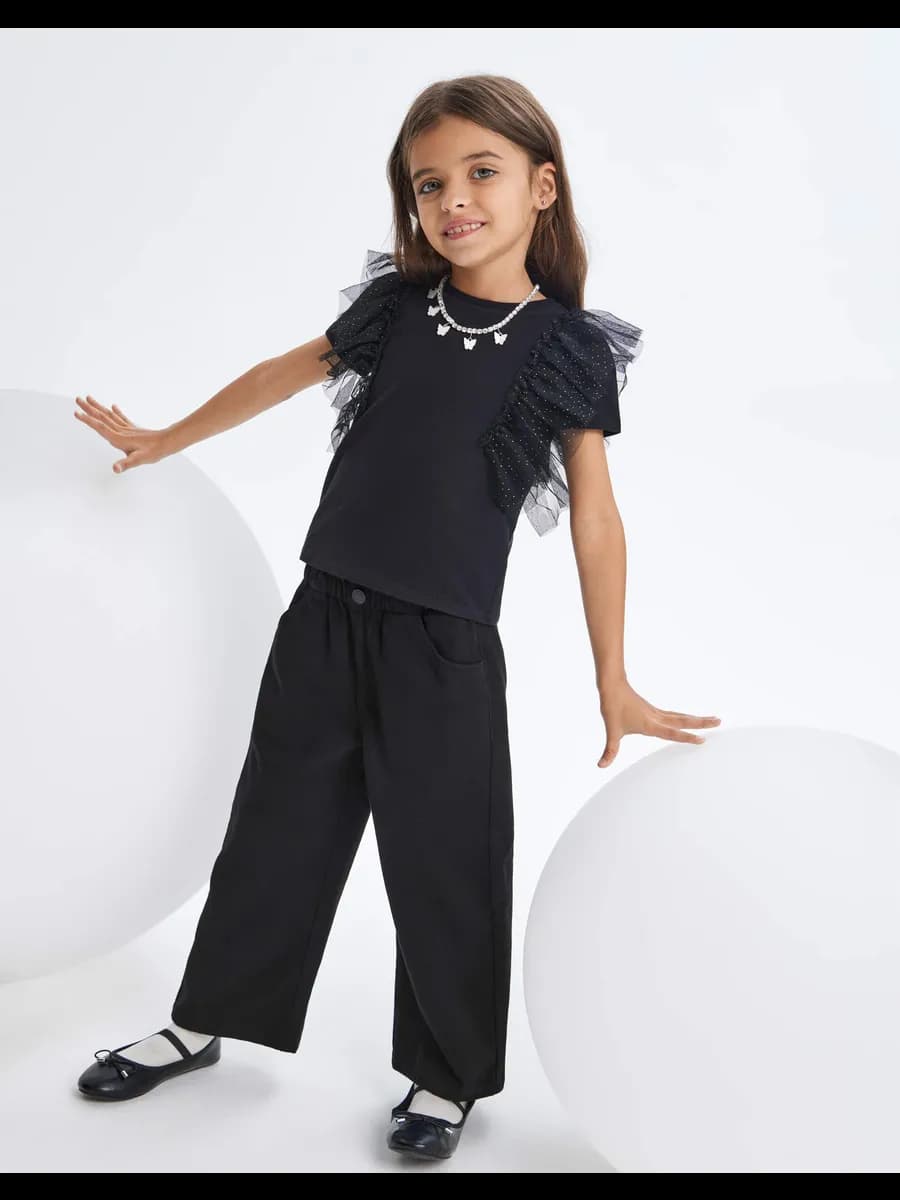 Чёрные джинсы Long leg Paperbag - фото 1