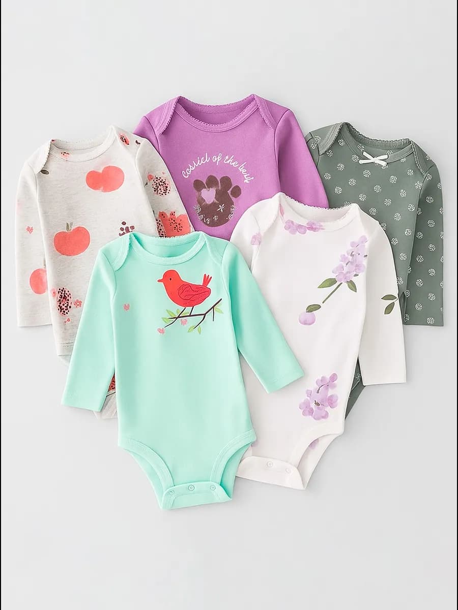 Набор Боди для новорожденных малышей с длинным рукавом - фото 1