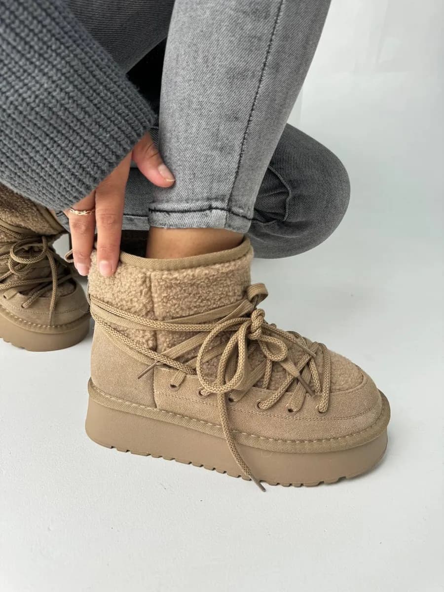 Зимние угги на платформе - фото 1