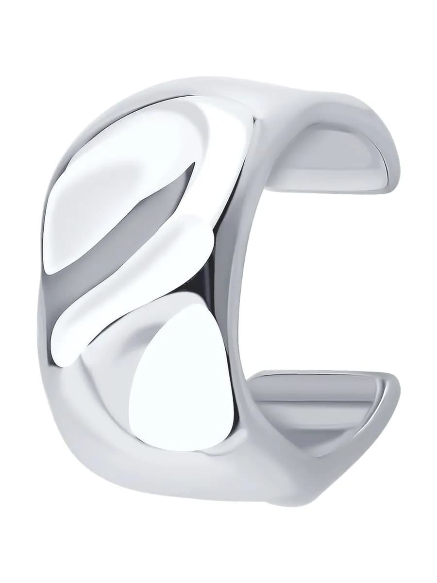 Серьга каффа серебряная 925 пробы одиночная