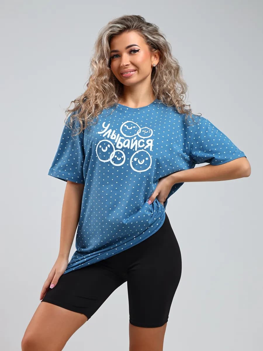 футболка ОВЕРСАЙЗ хлопковая удлиненная