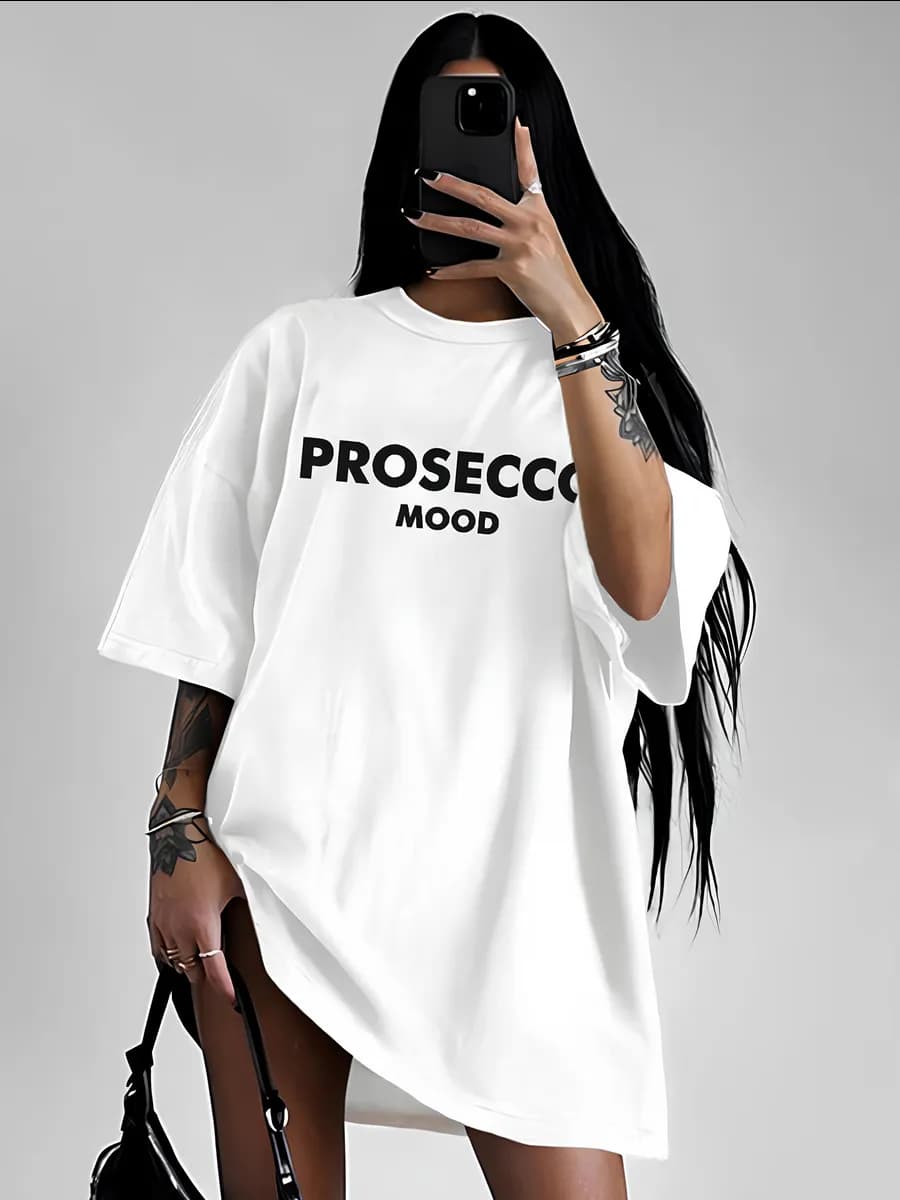 Оверсайз футболка с принтом Prosecco Просекко