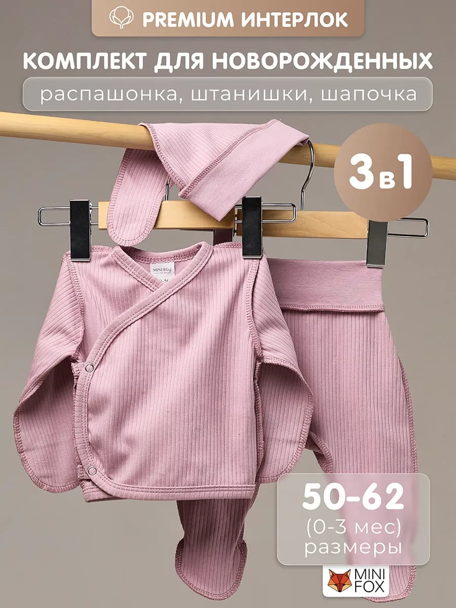 Комплект на выписку набор с распашонкой для новорожденных