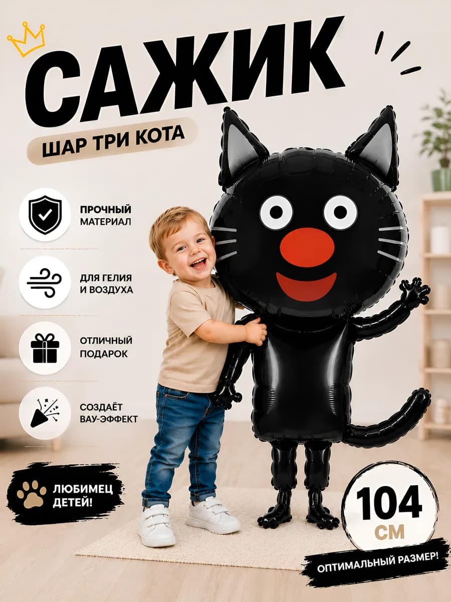 Воздушный шар Три Кота, Сажик