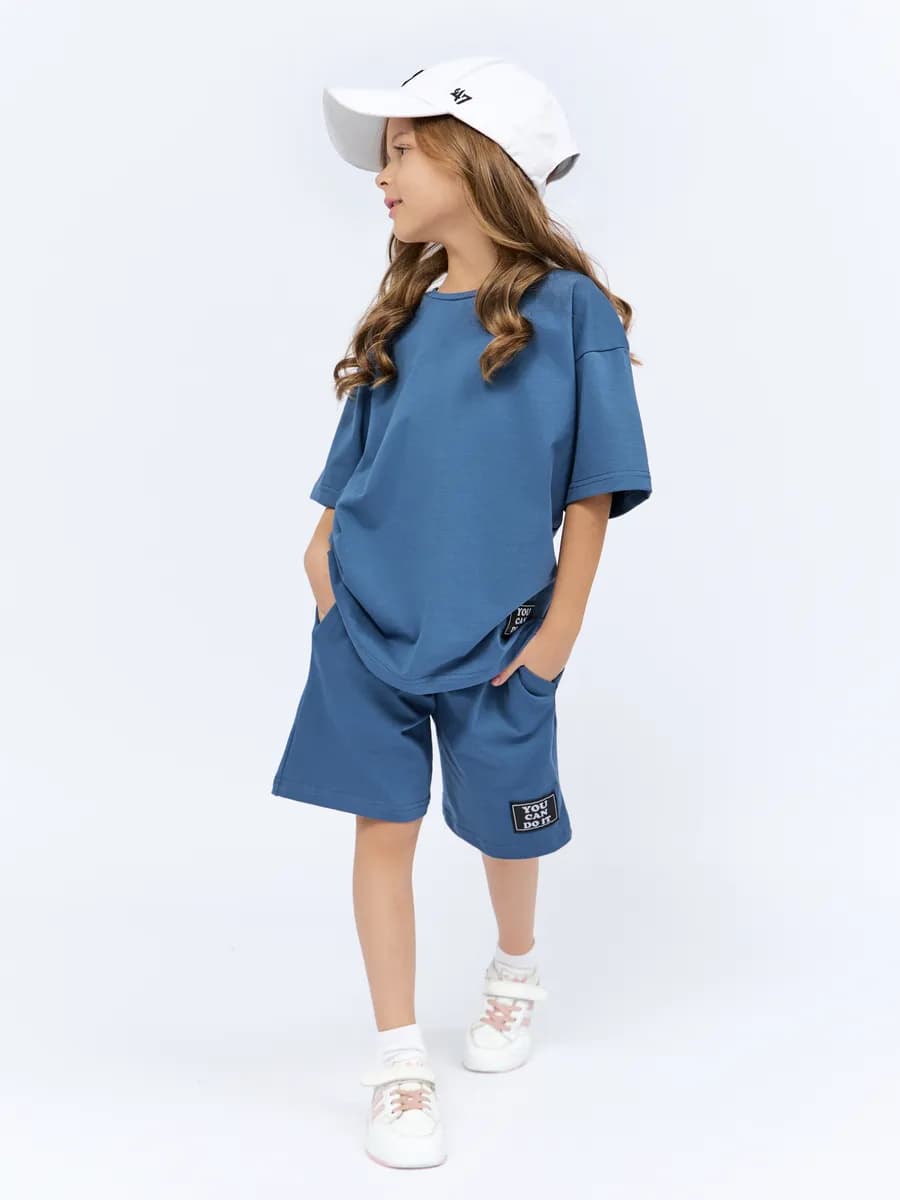 Пижама домашний костюм детский с шортами и футболкой хлопок