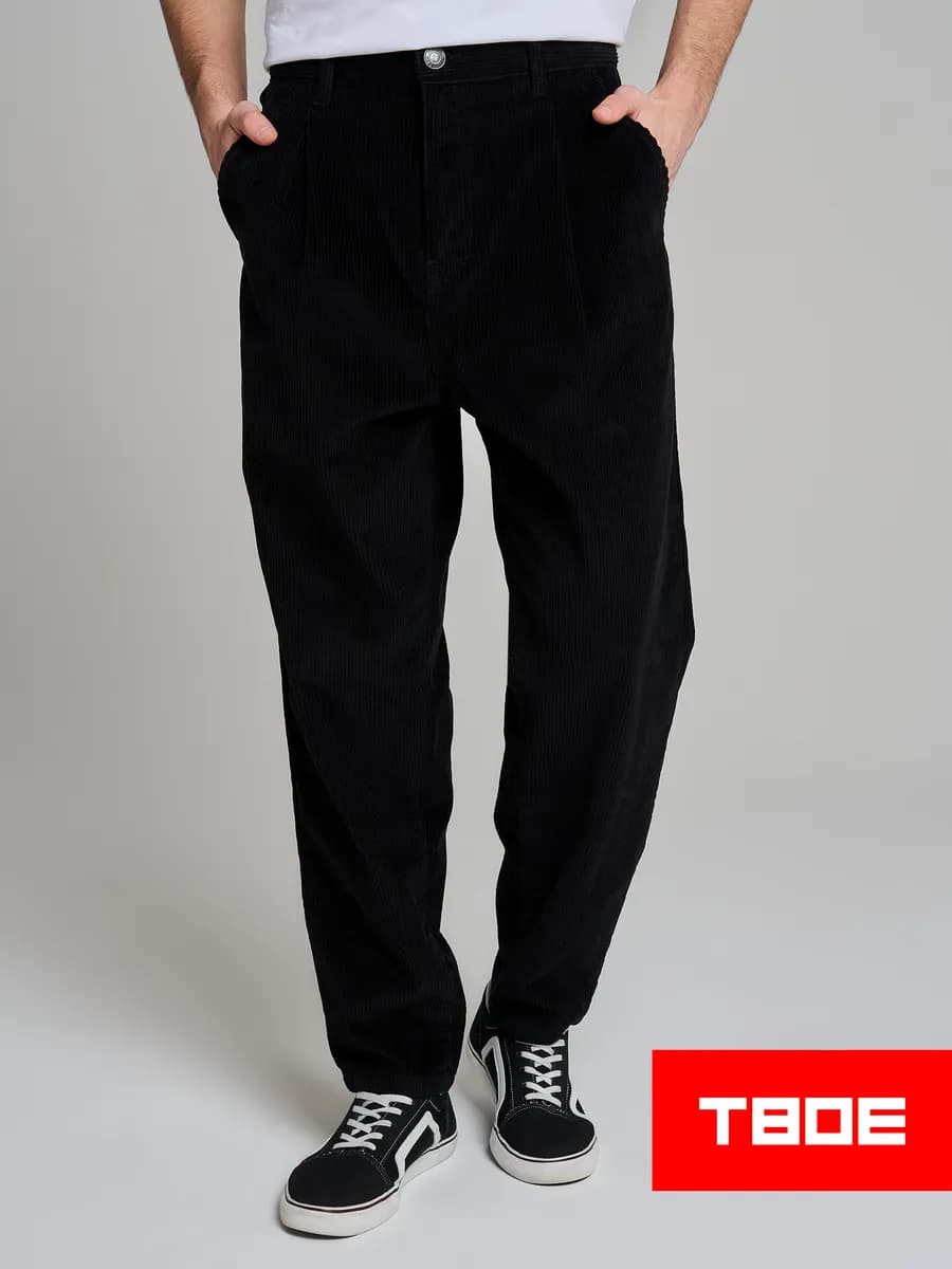 Брюки вельветовые зауженные