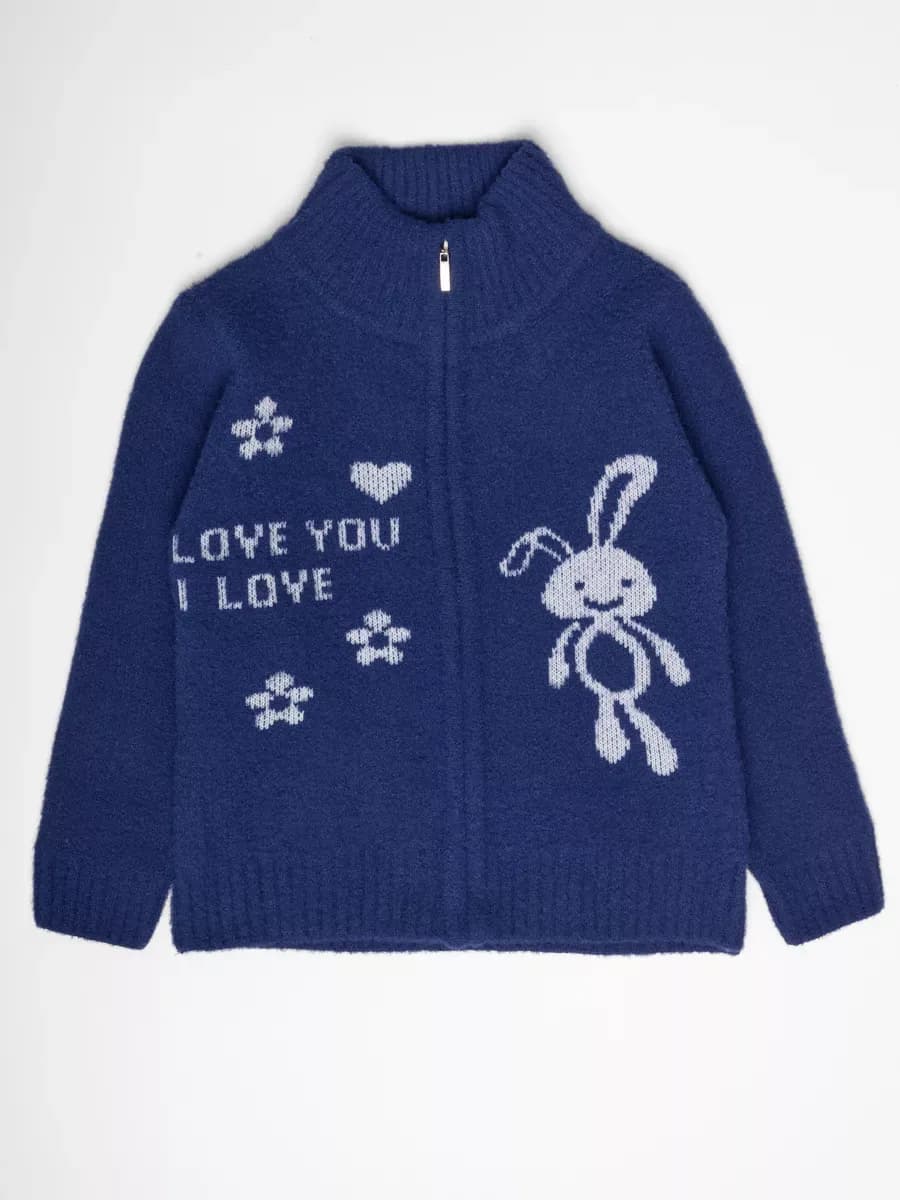 Кофта на молнии вязаная