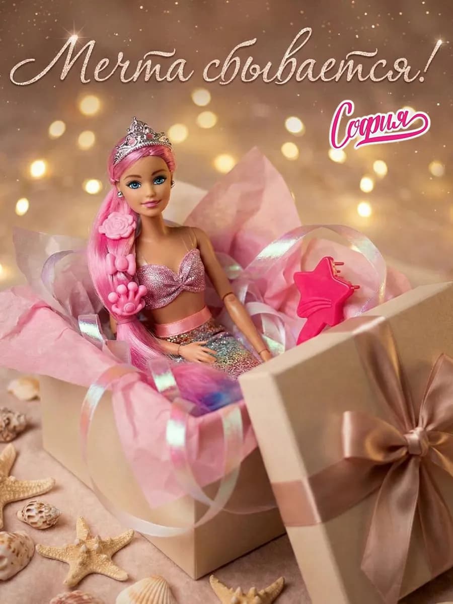 Кукла шарнирная София русалка с аксессуарами для девочки