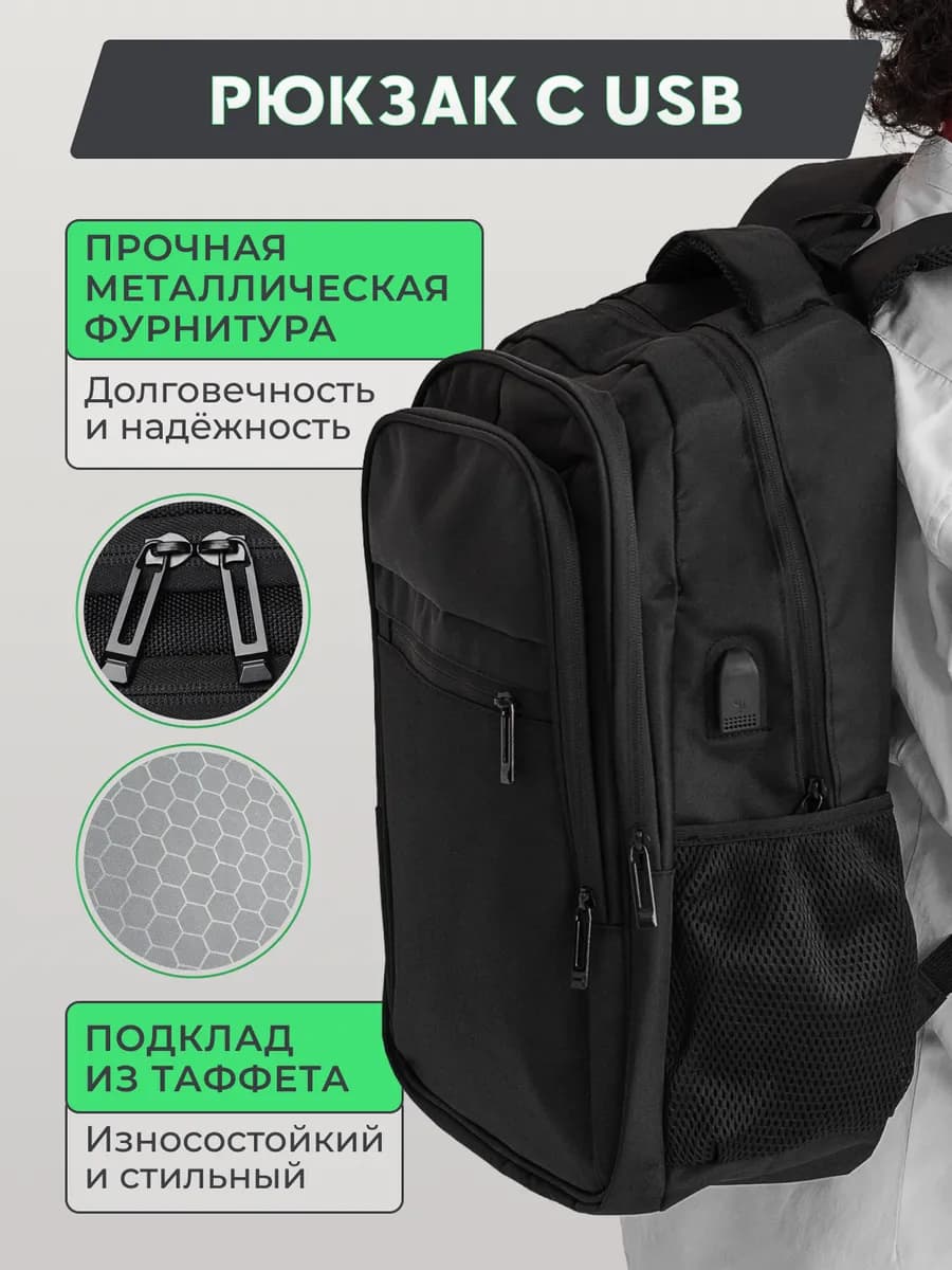 Городской универсальный рюкзак с USB