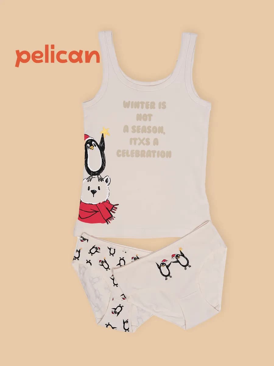 Трусы и майка комплект белья для девочки нижнее белье