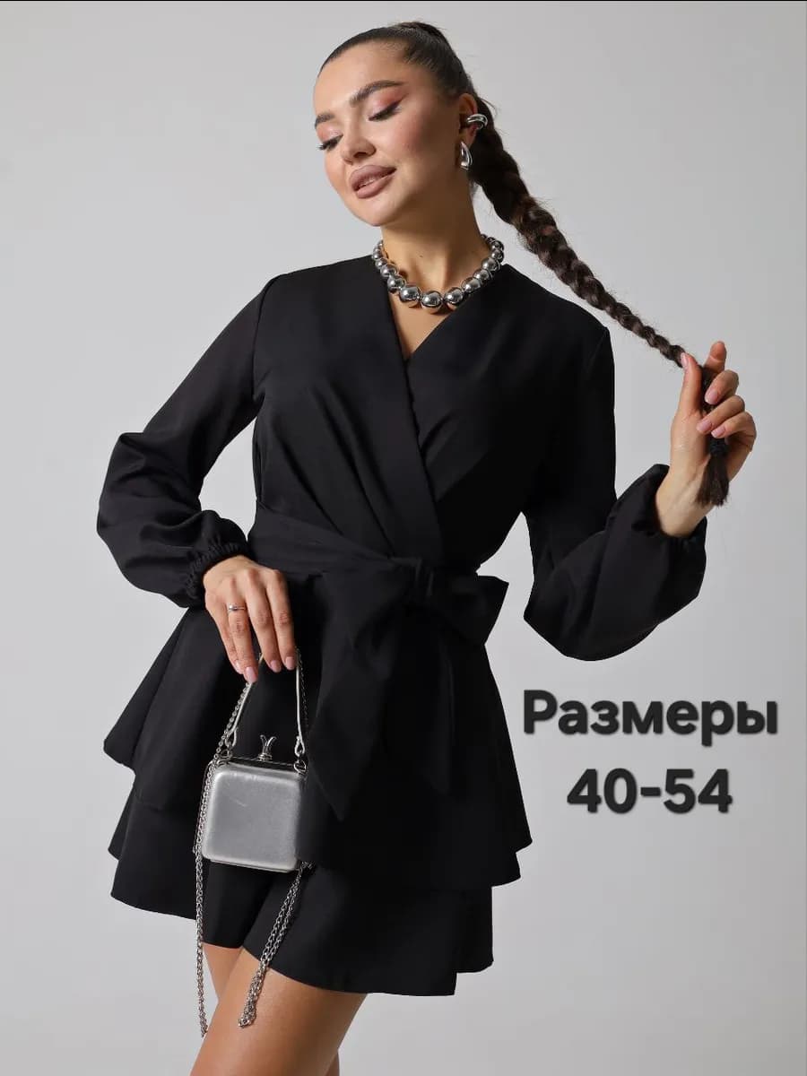 Комбинезон вечерний праздничный с шортами - фото 1