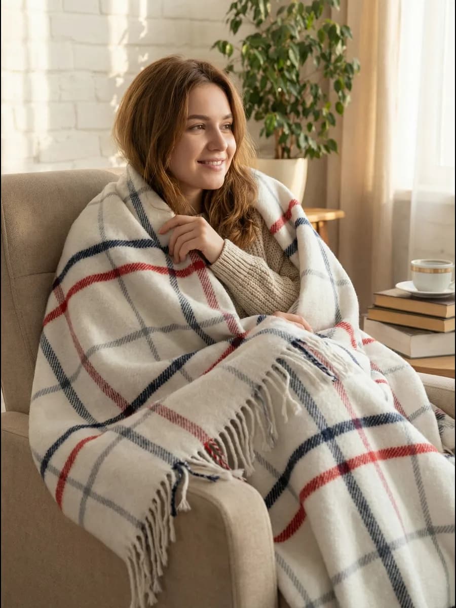 Плед 150х200 с хлопком Адель - фото 1