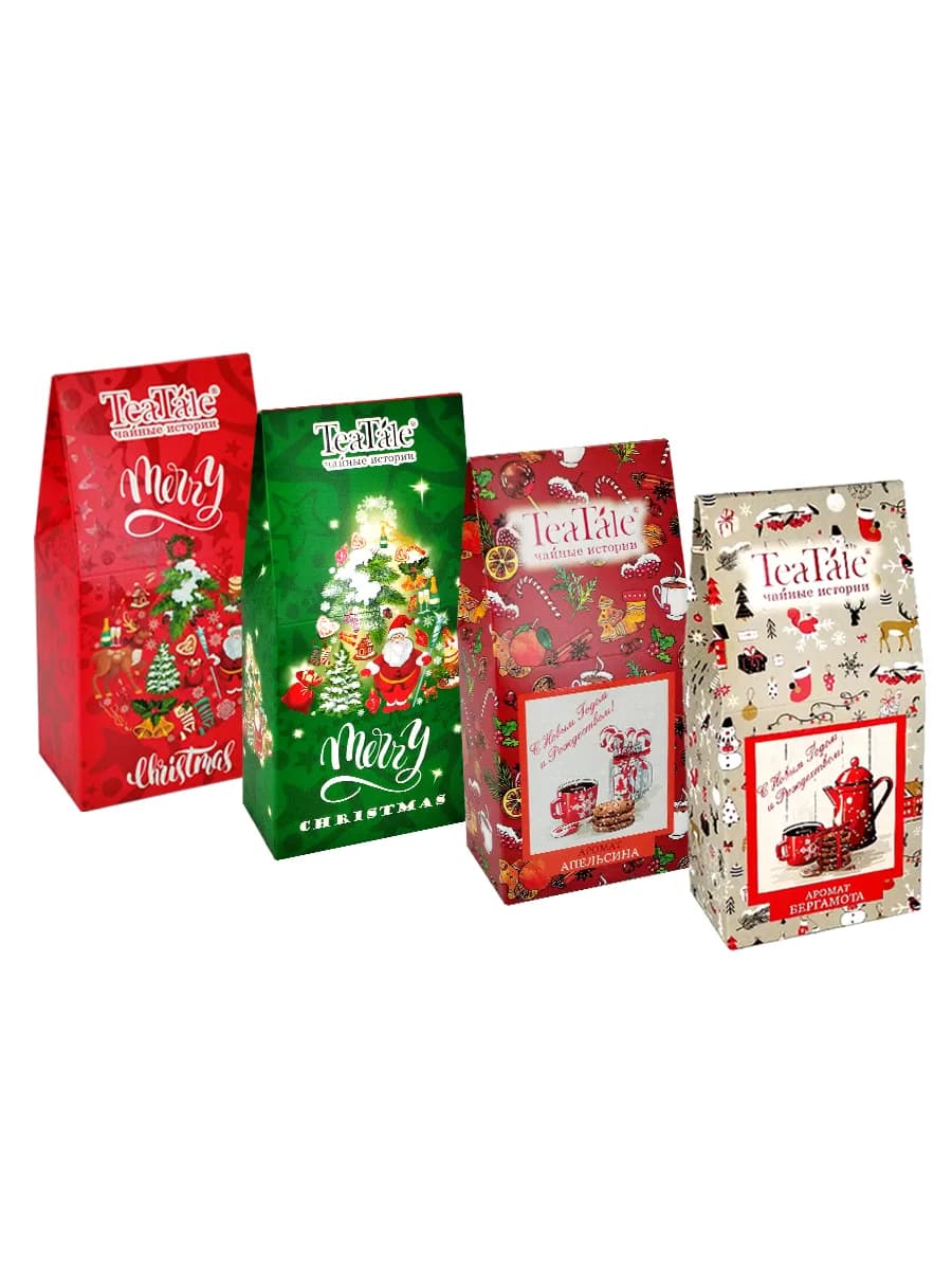 Чай подарочный набор новогодний 4 шт