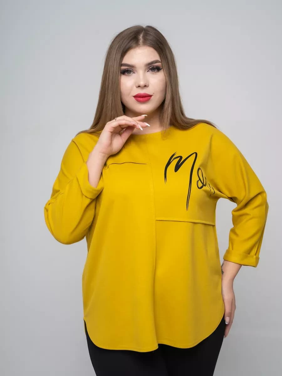 Джемпер нарядная больших размеров свитшот