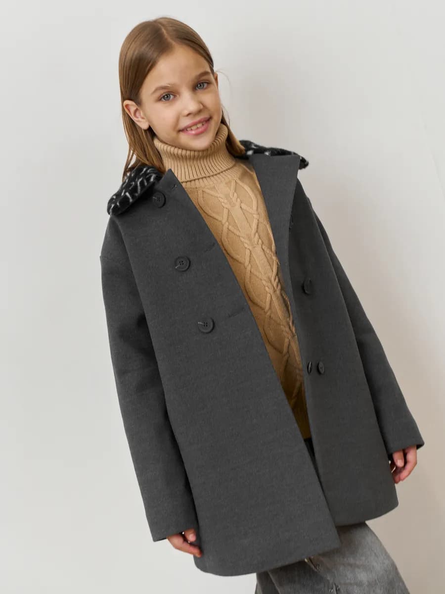 Пальто демисезонное утеплённое драповое