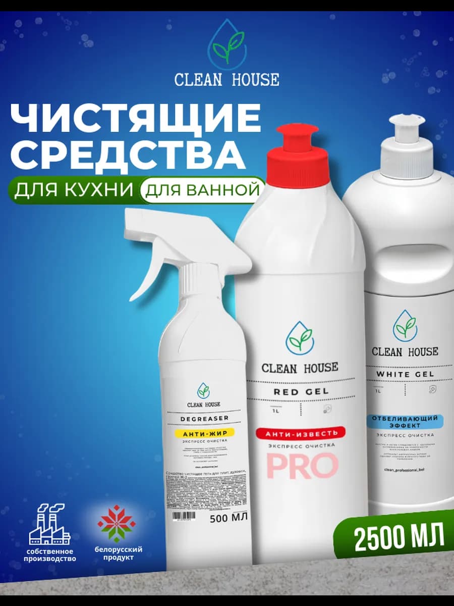 Набор чистящих средств для уборки дома