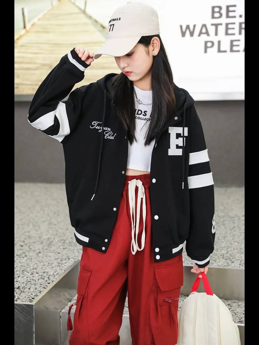 Бомбер подростковый школьный с капюшоном велюр