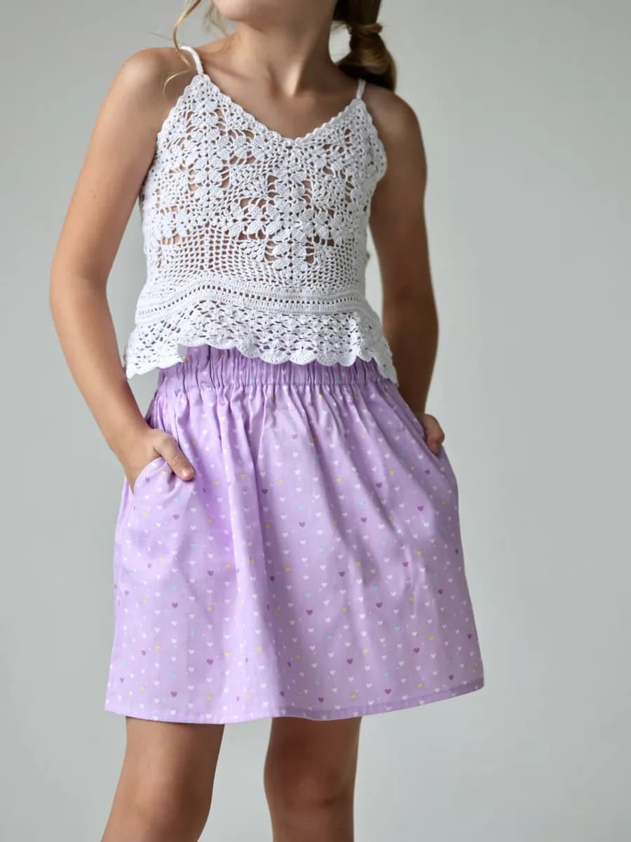 Короткая юбка в садик на резинке - фото 1