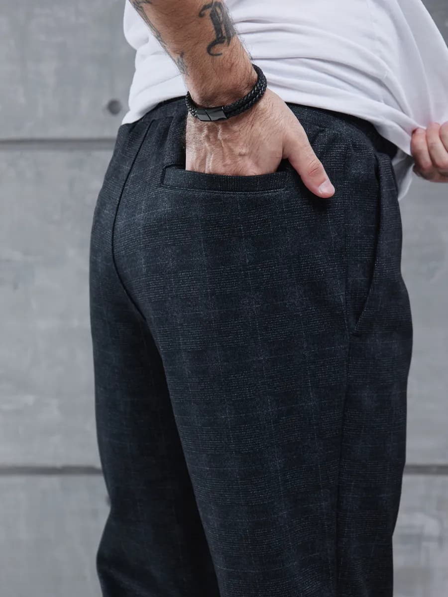 Брюки классические прямые широкие оверсайз на резинке