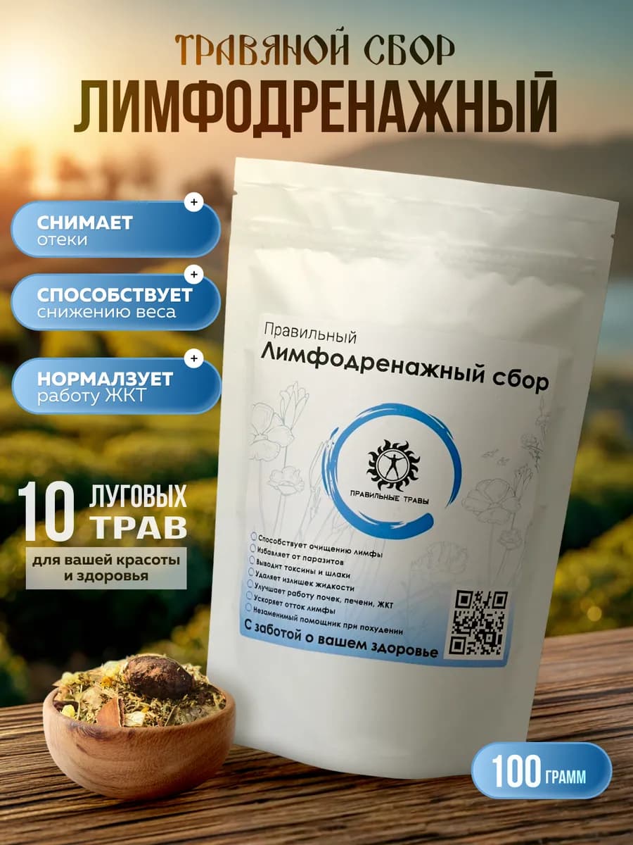 Лимфодренажный напиток чай от отеков тела для похудения