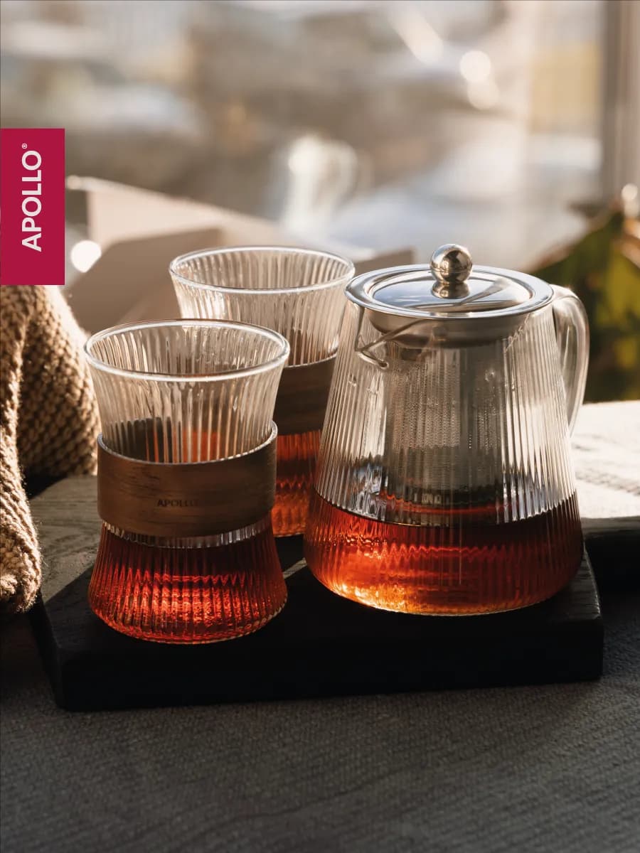 Набор чайник заварочный 950 мл, 2 бокала