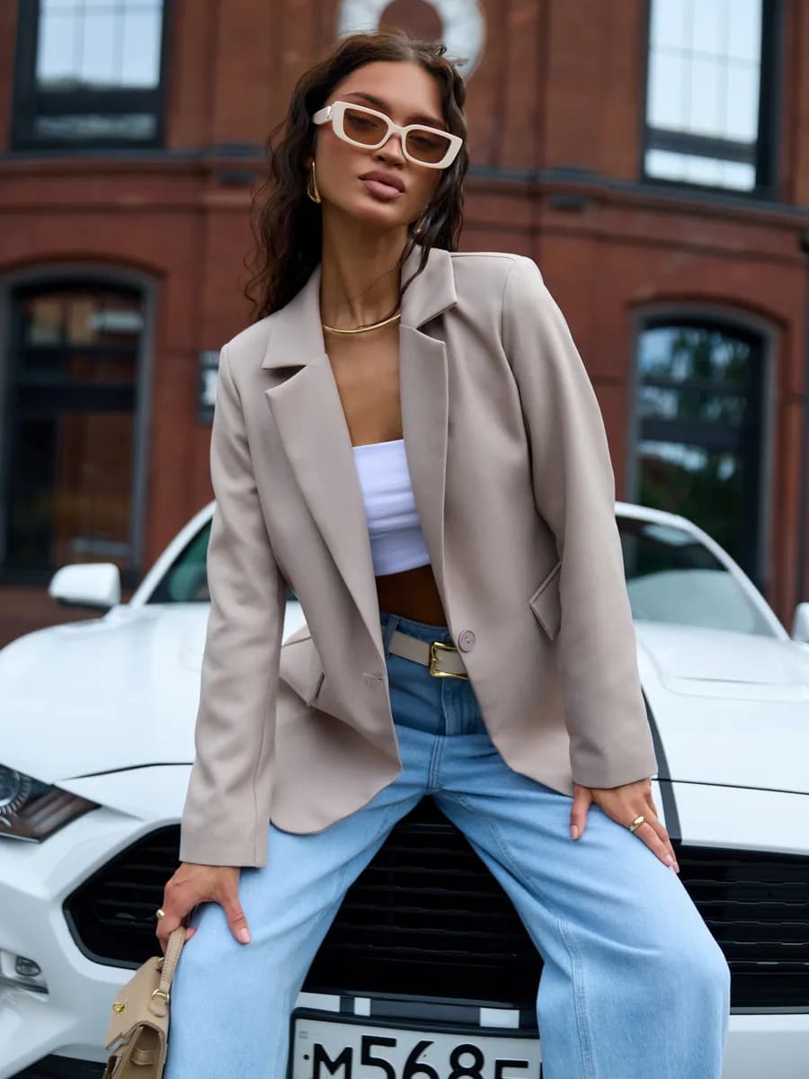 Пиджак оверсайз удлиненный