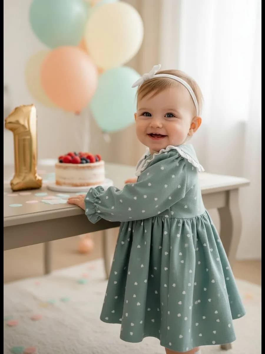 Фланелевое платье с длинным рукавом