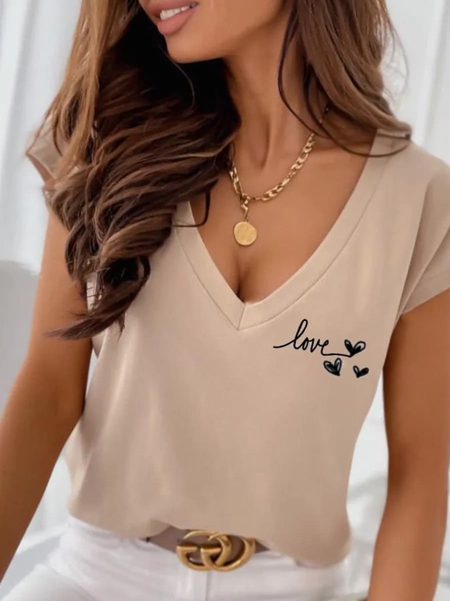 Футболка хлопковая с принтом - фото 1