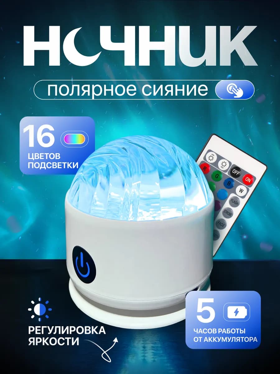 Ночник звездное небо полярное сияние