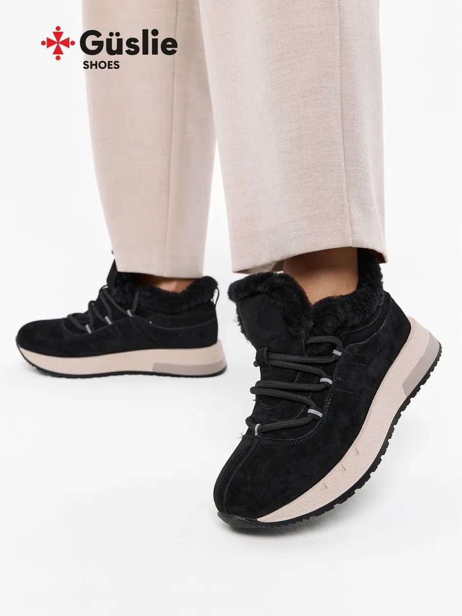 Ботинки женские зимние кроссовки натуральная кожа