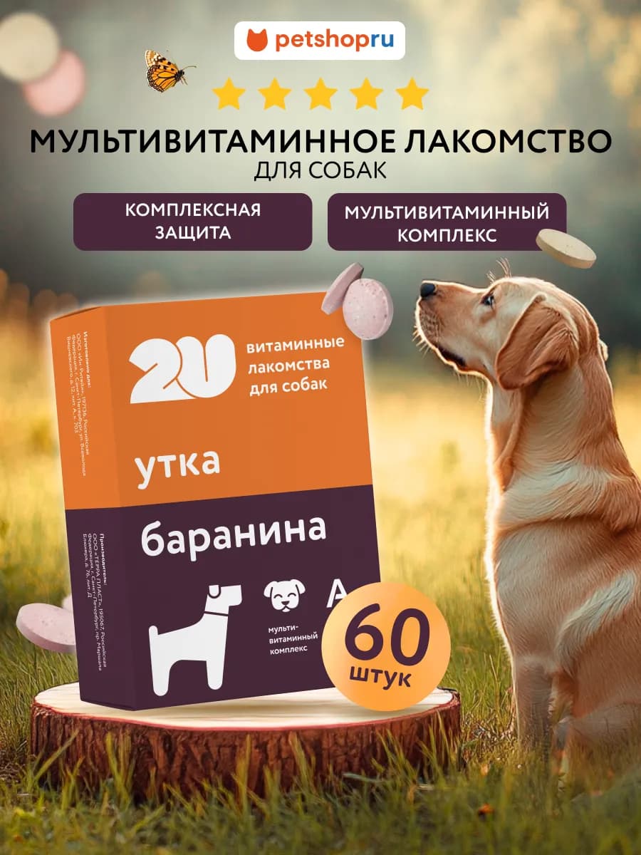 Мультивитаминное лакомство для собак, Doggy's Mix, 60 шт