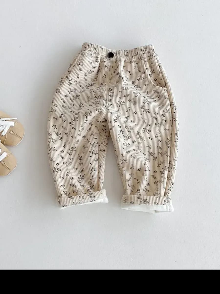 Брюки детские на резинке леопард утепленные